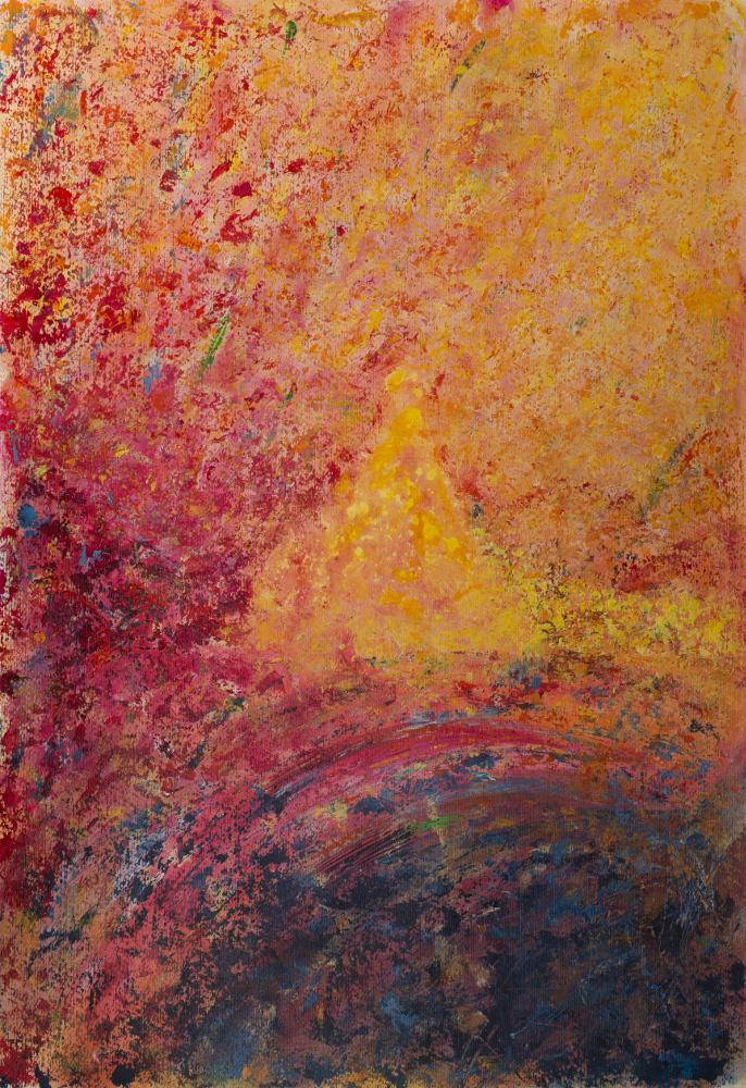 abstraktes Bild, Autobahnkirche Siegerland, Am Weg